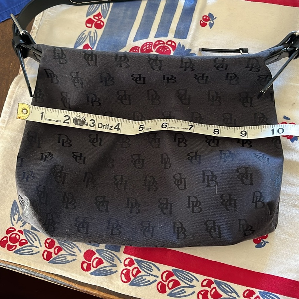 Dooney & Bourke Black Monogrammed Canvas Crossbody Tote - Picture 3 of 8